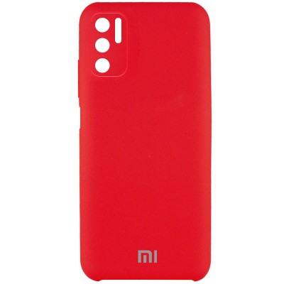 Чехол Silicone Cover Full Camera (AAA) для Xiaomi Redmi Note 10 5G / Poco M3 Pro Красный / Red