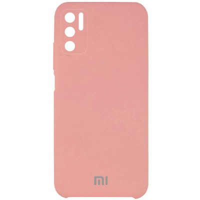 Чехол Silicone Cover Full Camera (AAA) для Xiaomi Redmi Note 10 5G / Poco M3 Pro Розовый / Pink