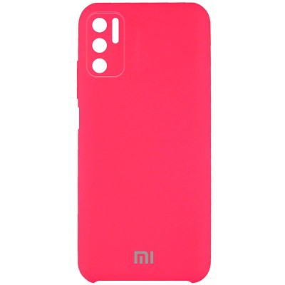 Чехол Silicone Cover Full Camera (AAA) для Xiaomi Redmi Note 10 5G / Poco M3 Pro Розовый / Shiny pink