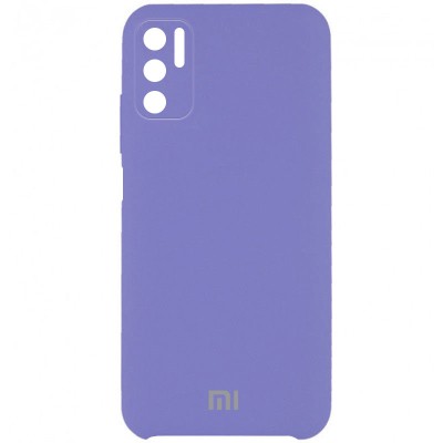 Чехол Silicone Cover Full Camera (AAA) для Xiaomi Redmi Note 10 5G / Poco M3 Pro Сиреневый / Elegant Purple