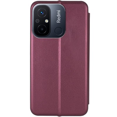 Шкіряний чохол (книжка) Classy для Xiaomi Redmi 12C Бордовий Шкіряний чохол (книжка) Classy для Xiaomi Redmi 12C Бордовий