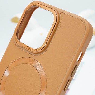 Шкіряний чохол Bonbon Leather Metal Style with MagSafe для Apple iPhone 12 Pro Max (6.7") Коричневий / Brown Шкіряний чохол Bonbon Leather Metal Style with MagSafe для Apple iPhone 12 Pro Max (6.7") Коричневий / Brown