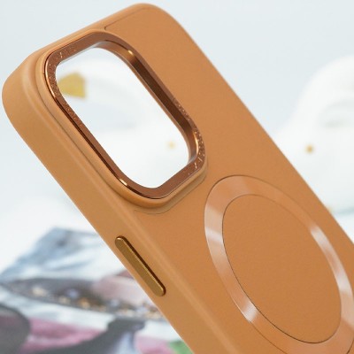 Шкіряний чохол Bonbon Leather Metal Style with MagSafe для Apple iPhone 12 Pro Max (6.7") Коричневий / Brown Шкіряний чохол Bonbon Leather Metal Style with MagSafe для Apple iPhone 12 Pro Max (6.7") Коричневий / Brown