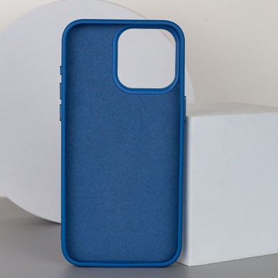 Шкіряний чохол Bonbon Leather Metal Style with MagSafe для Apple iPhone 12 Pro Max (6.7") Синій / Indigo