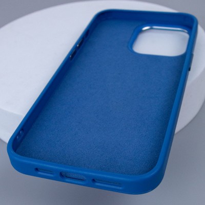 Шкіряний чохол Bonbon Leather Metal Style with MagSafe для Apple iPhone 14 (6.1") Синій / Indigo