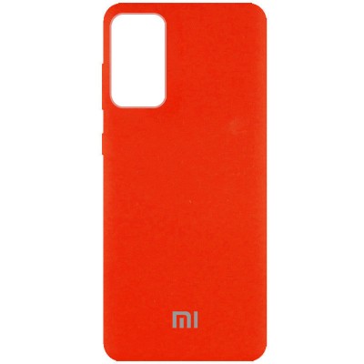 Чехол Silicone Cover Full Protective (AA) для Xiaomi Redmi Note 10 Pro / 10 Pro Max Оранжевый / Neon Orange