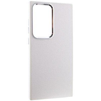 Шкіряний чохол Bonbon Leather Metal Style для Samsung Galaxy S23 Ultra Білий / White Шкіряний чохол Bonbon Leather Metal Style для Samsung Galaxy S23 Ultra Білий / White