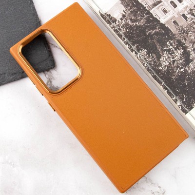 Шкіряний чохол Bonbon Leather Metal Style для Samsung Galaxy S23 Ultra Коричневий / Brown Шкіряний чохол Bonbon Leather Metal Style для Samsung Galaxy S23 Ultra Коричневий / Brown