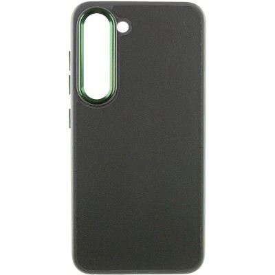 Шкіряний чохол Bonbon Leather Metal Style для Samsung Galaxy S23 Зелений / Army green