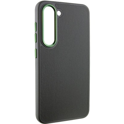 Шкіряний чохол Bonbon Leather Metal Style для Samsung Galaxy S23 Зелений / Army green