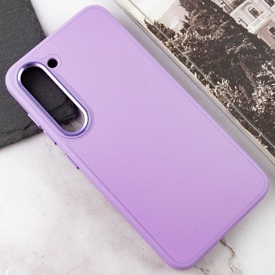 Шкіряний чохол Bonbon Leather Metal Style для Samsung Galaxy S23+ Бузковий / Dasheen