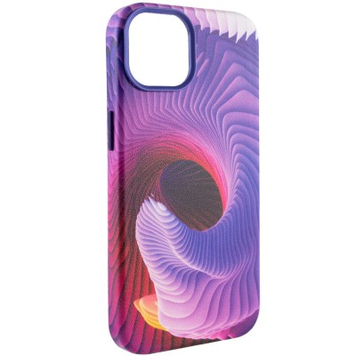 Шкіряний чохол Colour Splash with MagSafe для Apple iPhone 12 Pro Max (6.7") Purple / Pink