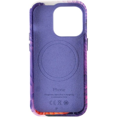 Шкіряний чохол Colour Splash with MagSafe для Apple iPhone 13 Pro (6.1") Purple / Pink