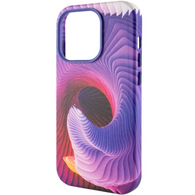 Шкіряний чохол Colour Splash with MagSafe для Apple iPhone 14 Pro (6.1") Purple / Pink