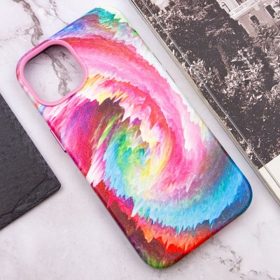 Шкіряний чохол Colour Splash для Apple iPhone 11 (6.1") Pink / Blue