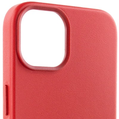 Шкіряний чохол Leather Case (AA Plus) with MagSafe для Apple iPhone 12 Pro Max (6.7") Crimson Шкіряний чохол Leather Case (AA Plus) with MagSafe для Apple iPhone 12 Pro Max (6.7") Crimson