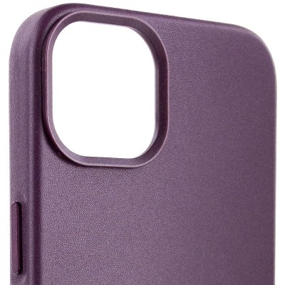 Шкіряний чохол Leather Case (AA Plus) with MagSafe для Apple iPhone 13 (6.1") Dark Cherry