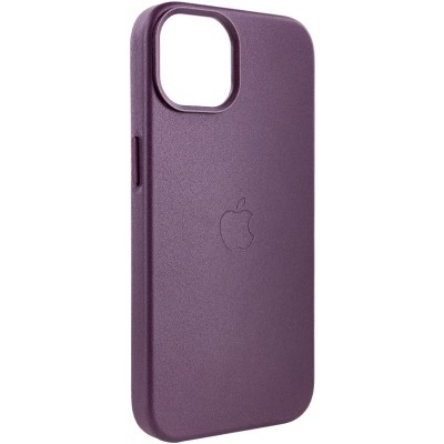 Шкіряний чохол Leather Case (AA Plus) with MagSafe для Apple iPhone 13 (6.1") Dark Cherry