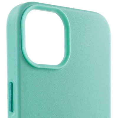 Шкіряний чохол Leather Case (AA Plus) with MagSafe для Apple iPhone 13 (6.1") Ice