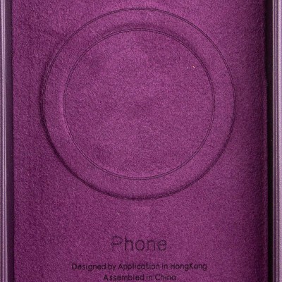 Шкіряний чохол Leather Case (AA Plus) with MagSafe для Apple iPhone 13 Pro (6.1") Dark Cherry