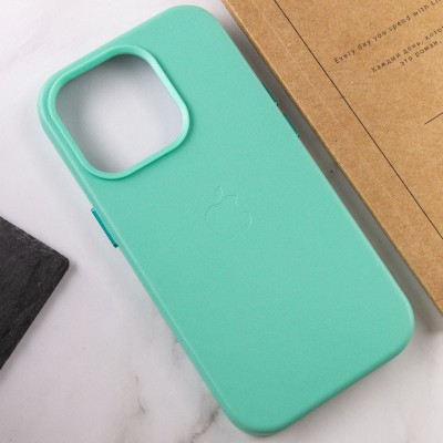 Шкіряний чохол Leather Case (AA Plus) with MagSafe для Apple iPhone 13 Pro Max (6.7") Ice Шкіряний чохол Leather Case (AA Plus) with MagSafe для Apple iPhone 13 Pro Max (6.7") Ice