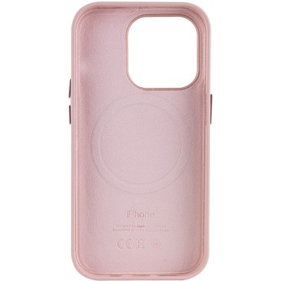 Шкіряний чохол Leather Case (AA Plus) with MagSafe для Apple iPhone 13 Pro Max (6.7") Sand Pink