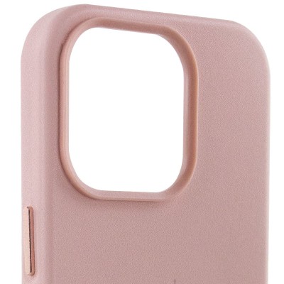 Шкіряний чохол Leather Case (AA Plus) with MagSafe для Apple iPhone 13 Pro Max (6.7") Sand Pink