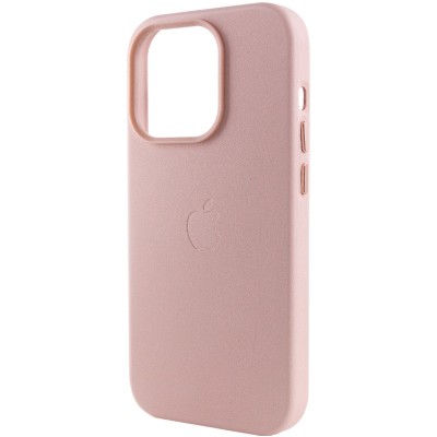 Шкіряний чохол Leather Case (AA Plus) with MagSafe для Apple iPhone 13 Pro Max (6.7") Sand Pink