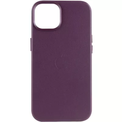Шкіряний чохол Leather Case (AA Plus) with MagSafe для Apple iPhone 14 (6.1") Dark Cherry