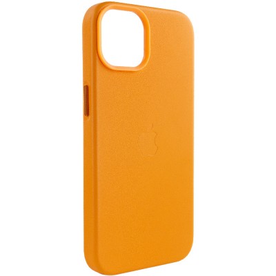 Шкіряний чохол Leather Case (AA Plus) with MagSafe для Apple iPhone 14 (6.1") Golden Brown