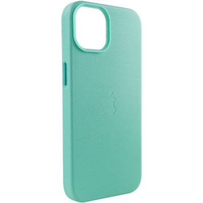 Шкіряний чохол Leather Case (AA Plus) with MagSafe для Apple iPhone 14 (6.1") Ice Шкіряний чохол Leather Case (AA Plus) with MagSafe для Apple iPhone 14 (6.1") Ice