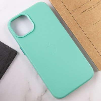 Шкіряний чохол Leather Case (AA Plus) with MagSafe для Apple iPhone 14 (6.1") Ice Шкіряний чохол Leather Case (AA Plus) with MagSafe для Apple iPhone 14 (6.1") Ice