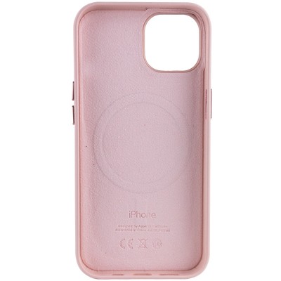 Шкіряний чохол Leather Case (AA Plus) with MagSafe для Apple iPhone 14 (6.1") Sand Pink