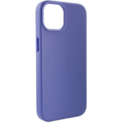 Шкіряний чохол Leather Case (AA Plus) with MagSafe для Apple iPhone 14 (6.1") Wisteria Шкіряний чохол Leather Case (AA Plus) with MagSafe для Apple iPhone 14 (6.1") Wisteria