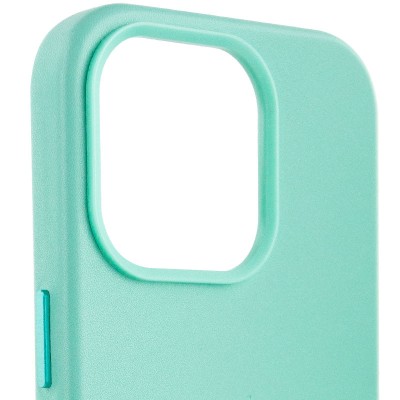 Шкіряний чохол Leather Case (AA Plus) with MagSafe для Apple iPhone 14 Pro (6.1") Ice