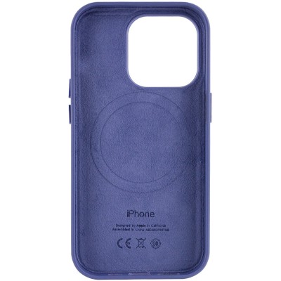 Шкіряний чохол Leather Case (AA Plus) with MagSafe для Apple iPhone 14 Pro (6.1") Wisteria