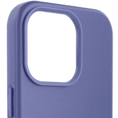 Шкіряний чохол Leather Case (AA Plus) with MagSafe для Apple iPhone 14 Pro (6.1") Wisteria