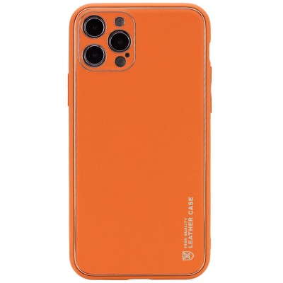 Шкіряний чохол Xshield для Apple iPhone 13 Pro (6.1") Помаранчевий / Apricot