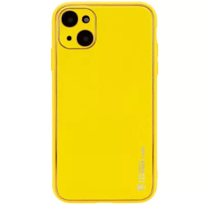 Шкіряний чохол Xshield для Apple iPhone 14 (6.1") Жовтий / Yellow