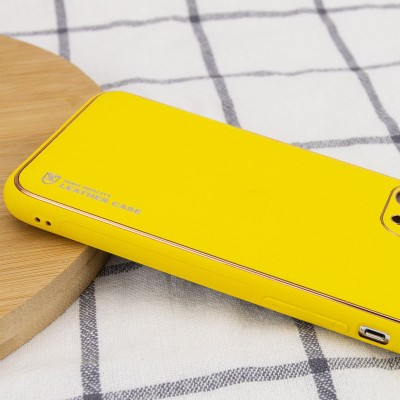 Шкіряний чохол Xshield для Apple iPhone 14 Plus (6.7") Жовтий / Yellow