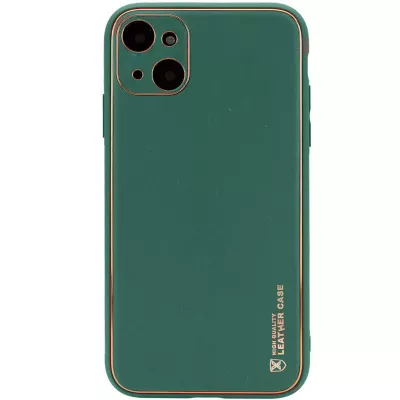 Шкіряний чохол Xshield для Apple iPhone 14 Plus (6.7") Зелений / Army green