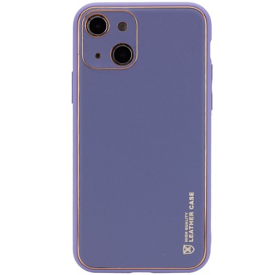 Шкіряний чохол Xshield для Apple iPhone 14 Plus (6.7") Сірий / Lavender Gray