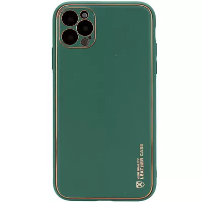 Шкіряний чохол Xshield для Apple iPhone 14 Pro (6.1") Зелений / Army green