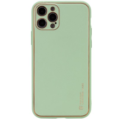 Шкіряний чохол Xshield для Apple iPhone 14 Pro Max (6.7") Зелений / Pistachio