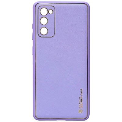 Шкіряний чохол Xshield для Samsung Galaxy S20 FE Бузковий / Dasheen