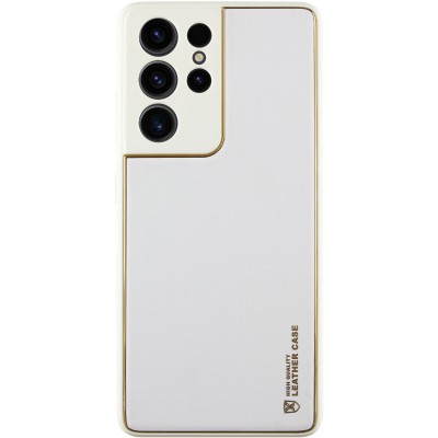 Шкіряний чохол Xshield для Samsung Galaxy S21 Ultra Білий / White Шкіряний чохол Xshield для Samsung Galaxy S21 Ultra Білий / White
