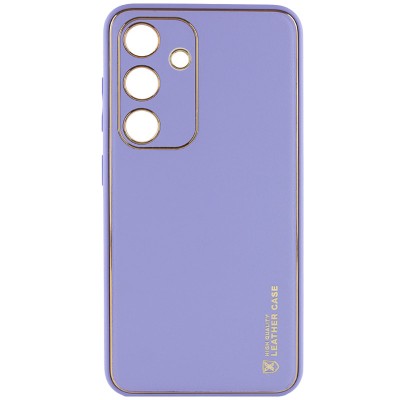 Шкіряний чохол Xshield для Samsung Galaxy S23 FE Бузковий / Dasheen