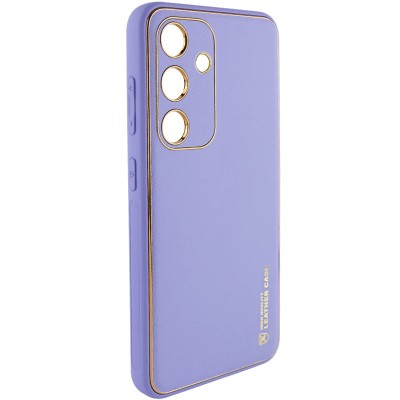 Шкіряний чохол Xshield для Samsung Galaxy S23 FE Бузковий / Dasheen