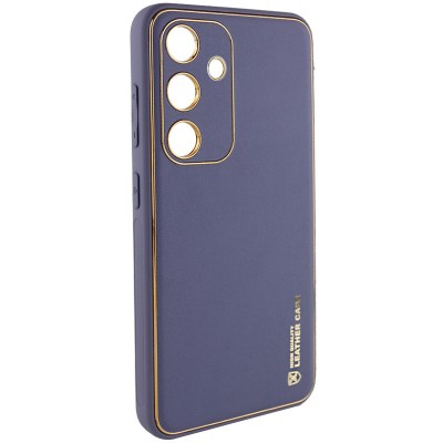 Шкіряний чохол Xshield для Samsung Galaxy S23 FE Сірий / Lavender Gray