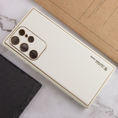 Шкіряний чохол Xshield для Samsung Galaxy S23 Ultra Білий / White